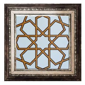 Armada Çini 20x20 cm SP 89-v Sarı Selçuklu Türkmen Yıldızı Kütahya İznik Çini Karo Seramik