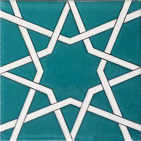 Armada Çini 20x20 cm SP 94 Yıldız Kütahya Cami Çinisi Selçuklu Desenli Seramik Çini Karo