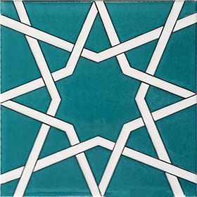 Armada Çini 20x20 cm SP 94 Yıldız Kütahya Cami Çinisi Selçuklu Desenli Seramik Çini Karo