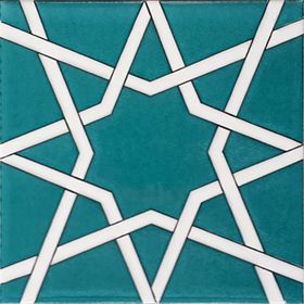 Armada Çini 20x20 cm SP 94 Yıldız Kütahya Cami Çinisi Selçuklu Desenli Seramik Çini Karo