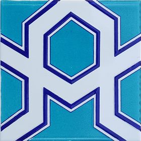 Armada Çini 20x20 cm SP 98-v Yıldız Desenli Kütahya İznik Çini Karo Seramik Fayans Modeli