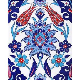 Armada Çini 20X25 cm AC 1004 Kütahya Cami Çinisi Osmanlı Desenli Seramik Çini Karo