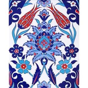 Armada Çini 20X25 cm AC 1004 Kütahya Cami Çinisi Osmanlı Desenli Seramik Çini Karo