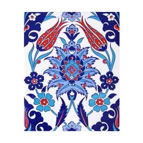 Armada Çini 20X25 cm AC 1004 Kütahya Cami Çinisi Osmanlı Desenli Seramik Çini Karo