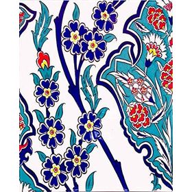 Armada Çini 20X25 cm AC 1013 Kütahya Cami Çinisi Osmanlı Desenli Seramik Çini Karo