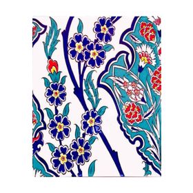 Armada Çini 20X25 cm AC 1013 Kütahya Cami Çinisi Osmanlı Desenli Seramik Çini Karo