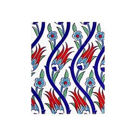 Armada Çini 20x25 cm AC 1020 Kütahya Cami Çinisi Osmanlı Desenli Seramik Çini Karo