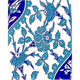 Armada Çini 20X25 cm AC 1042 Kütahya Cami Çinisi İznik Desenli Seramik Çini Karo