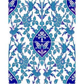 Armada Çini 20X25 cm AC 1042 Kütahya Cami Çinisi İznik Desenli Seramik Çini Karo