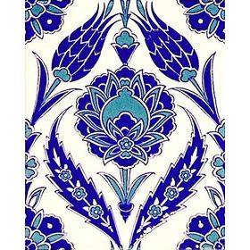 Armada Çini 20X25 cm AC 308 Kütahya Cami Çinisi Osmanlı Lale Desenli Seramik Çini Karo