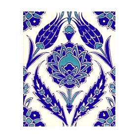Armada Çini 20X25 cm AC 308 Kütahya Cami Çinisi Osmanlı Lale Desenli Seramik Çini Karo