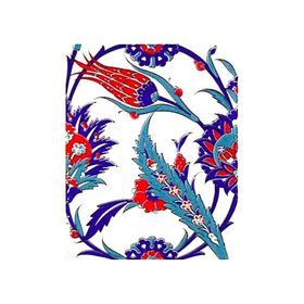 Armada Çini 20X25 cm AC 313 Kütahya Cami Çinisi Hançer Desenli Seramik Çini Karo