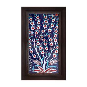Armada Çini 20X40 Cm Ed 153 Hayat Ağacı Eldekoru Çini Pano