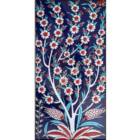 Armada Çini 20X40 Cm Ed 153 Hayat Ağacı Eldekoru Çini Pano