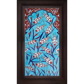 Armada Çini 20X40 Cm Ed 154 Mavili Lalezar Eldekoru Çini Pano