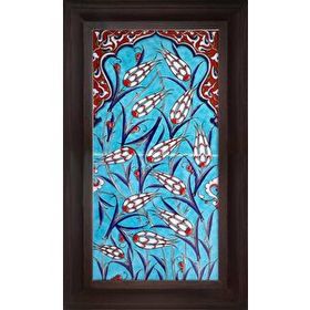 Armada Çini 20X40 Cm Ed 154 Mavili Lalezar Eldekoru Çini Pano