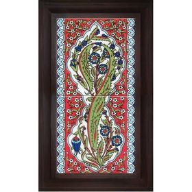 Armada Çini 20X40 Cm Ed 159 Hançer Yaprak Eldekoru Çini Pano