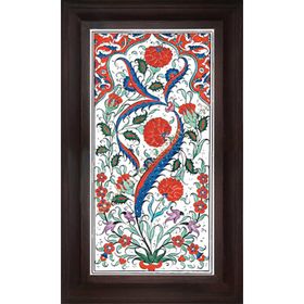 Armada Çini 20X40 cm ED 160 Karanfil Hançer Eldekoru Çini Pano
