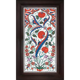 Armada Çini 20X40 cm ED 160 Karanfil Hançer Eldekoru Çini Pano
