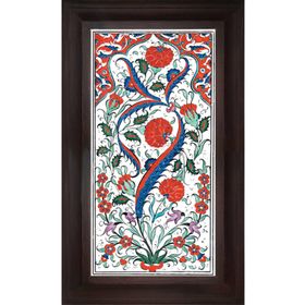 Armada Çini 20X40 cm ED 160 Karanfil Hançer Eldekoru Çini Pano