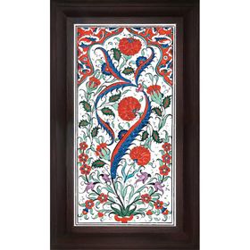 Armada Çini 20X40 cm ED 160 Karanfil Hançer Eldekoru Çini Pano