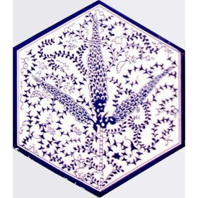 Armada Çini 21X23 cm AL 07 Altıgen Çini Desen İznik Karo Seramik