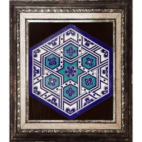 Armada Çini 21X23 cm Al 8 Selçuklu Desenli Seramik Altıgen Çini Karo
