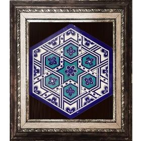 Armada Çini 21X23 cm Al 8 Selçuklu Desenli Seramik Altıgen Çini Karo