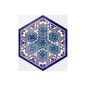 Armada Çini 21X23 cm Al 8 Selçuklu Desenli Seramik Altıgen Çini Karo
