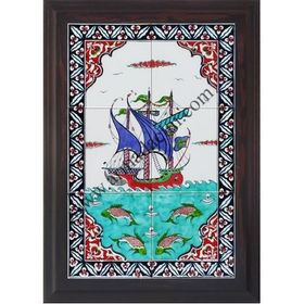 Armada Çini 40X60 Cm Ed 500 İznik Kalyon Eldekoru Çini Pano