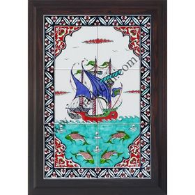 Armada Çini 40X60 Cm Ed 500 İznik Kalyon Eldekoru Çini Pano