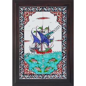 Armada Çini 40X60 Cm Ed 500 İznik Kalyon Eldekoru Çini Pano