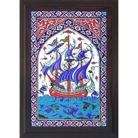 Armada Çini 40x60 Cm Ed 501 Osmanlı Kalyon Eldekoru Çini Pano