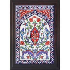 Armada Çini 40X60 Cm Ed 507 Kırmızı Göbekli Eldekoru Çini Pano