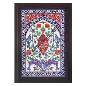 Armada Çini 40X60 Cm Ed 507 Kırmızı Göbekli Eldekoru Çini Pano
