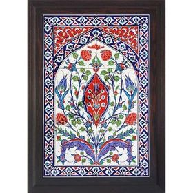 Armada Çini 40X60 Cm Ed 507 Kırmızı Göbekli Eldekoru Çini Pano