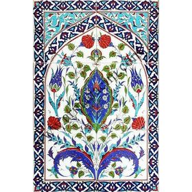Armada Çini 40X60 Cm Ed 508 Mavi Göbekli Eldekoru Çini Pano