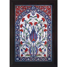 Armada Çini 40X60 Cm Ed 512 Mavi Hançerli Eldekoru Çini Pano
