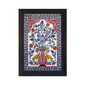 Armada Çini 40X60 Cm Ed 513 Sarı Sülünlü Eldekoru Çini Pano