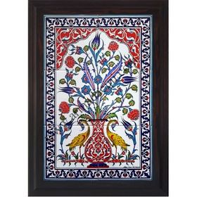 Armada Çini 40X60 Cm Ed 513 Sarı Sülünlü Eldekoru Çini Pano