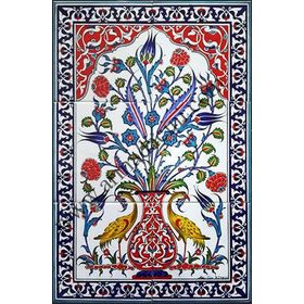 Armada Çini 40X60 Cm Ed 513 Sarı Sülünlü Eldekoru Çini Pano