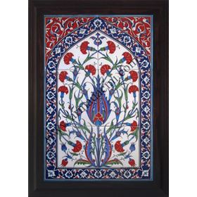 Armada Çini 40X60 Cm Ed 513 Sarı Sülünlü Eldekoru Çini Pano