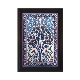 Armada Çini 40x60 Cm ED 514 Kobalt Hayat ağaç Eldekoru Çini Pano