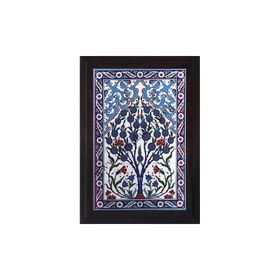 Armada Çini 40x60 Cm ED 514 Kobalt Hayat ağaç Eldekoru Çini Pano
