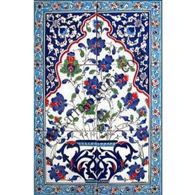 Armada Çini 40X60 Cm Ed 515 Mavi Saksılı Eldekoru Çini Pano