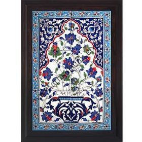 Armada Çini 40X60 Cm Ed 515 Mavi Saksılı Eldekoru Çini Pano