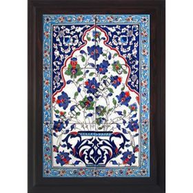 Armada Çini 40X60 Cm Ed 515 Mavi Saksılı Eldekoru Çini Pano