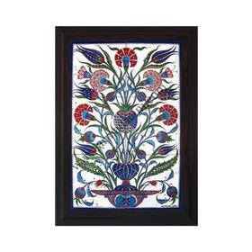 Armada Çini 40X60 Cm Ed 517 Lale Karanfil Eldekoru Çini Pano