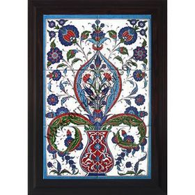 Armada Çini 40X60 Cm Ed 518 Saksılı Hançerli Eldekoru Çini Pano