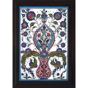 Armada Çini 40X60 Cm Ed 518 Saksılı Hançerli Eldekoru Çini Pano